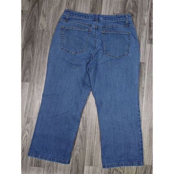 (3/$35) Merona Womens Size 6 R Pockets Fit 1 Cropped Denim Blue Jeans - Picture 2 of 11
